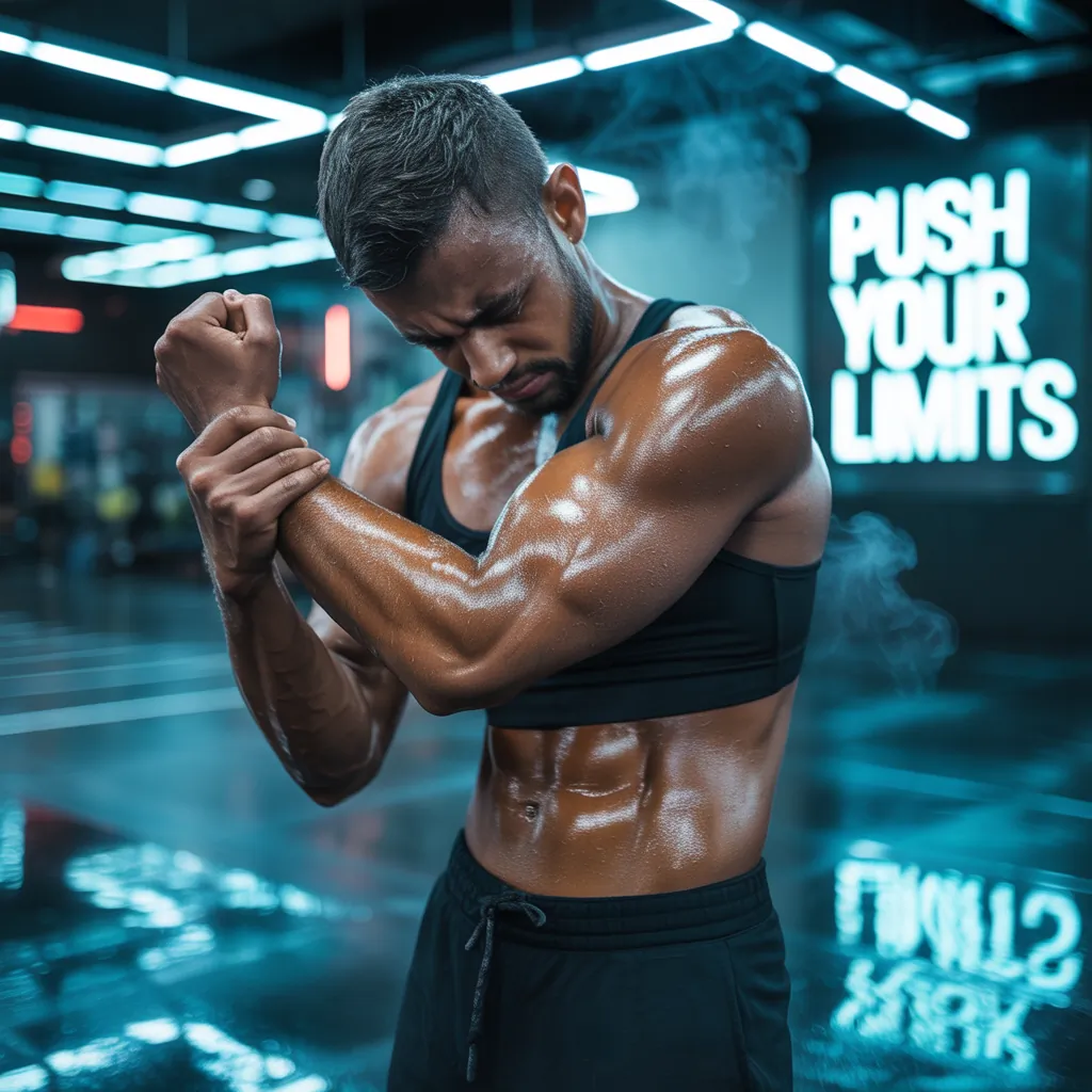 cant extend arm after workout
