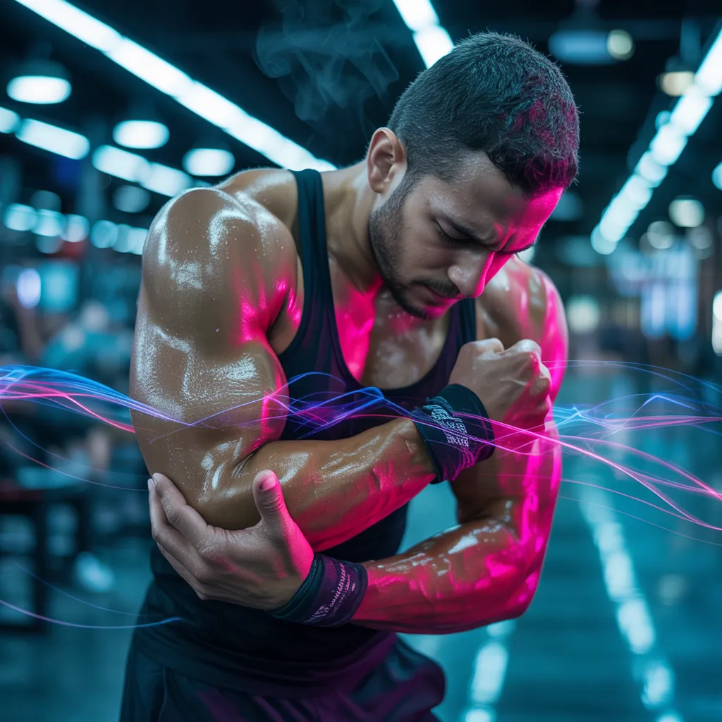 cant extend arm after workout