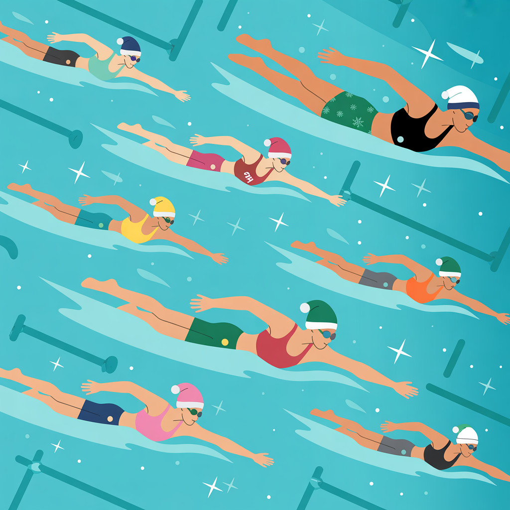 christmas swim workouts