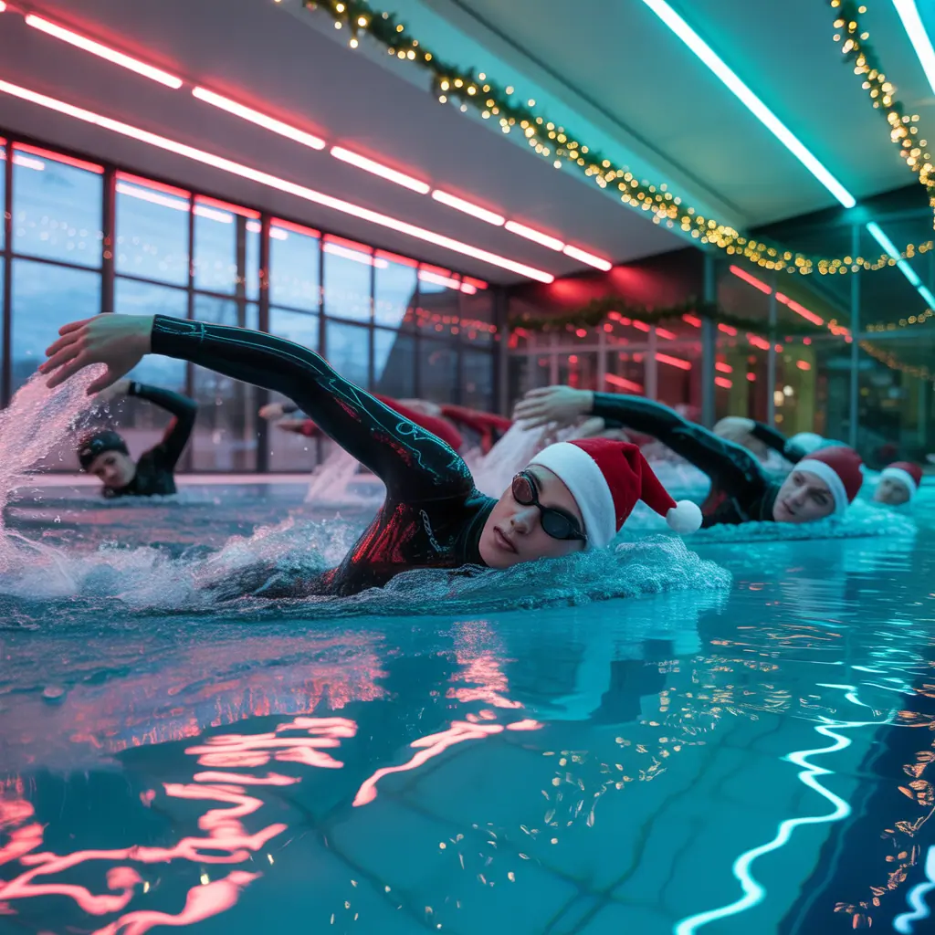 christmas swim workouts