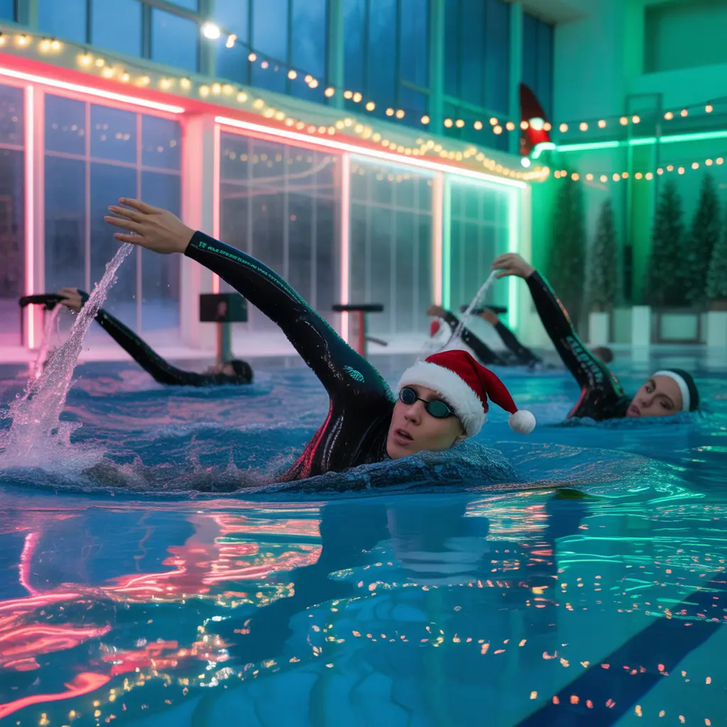 christmas swim workouts