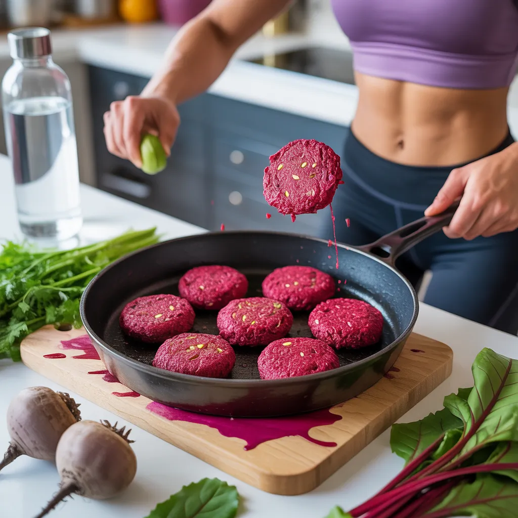 easy beet falafel