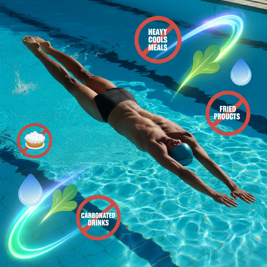 foods to avoid before swimming