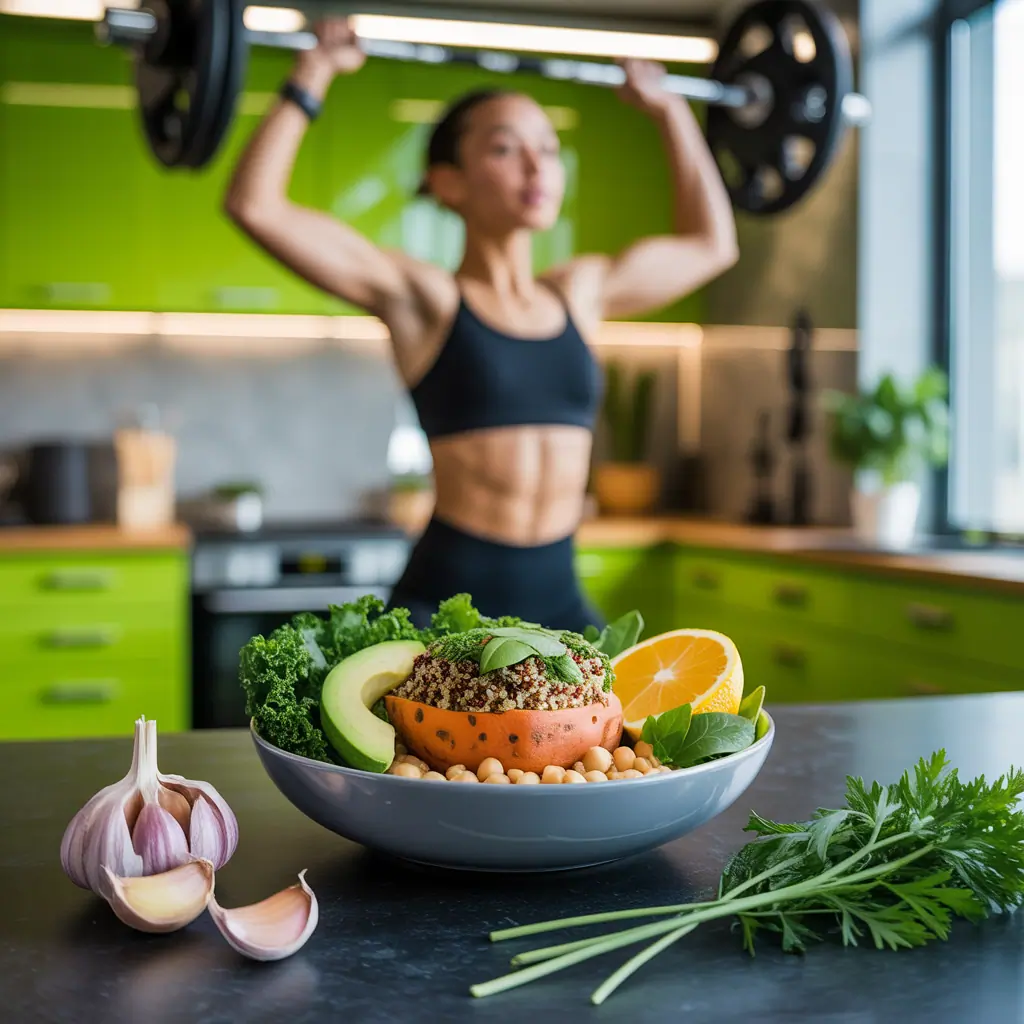 garlic herb sweet potato nourish bowl