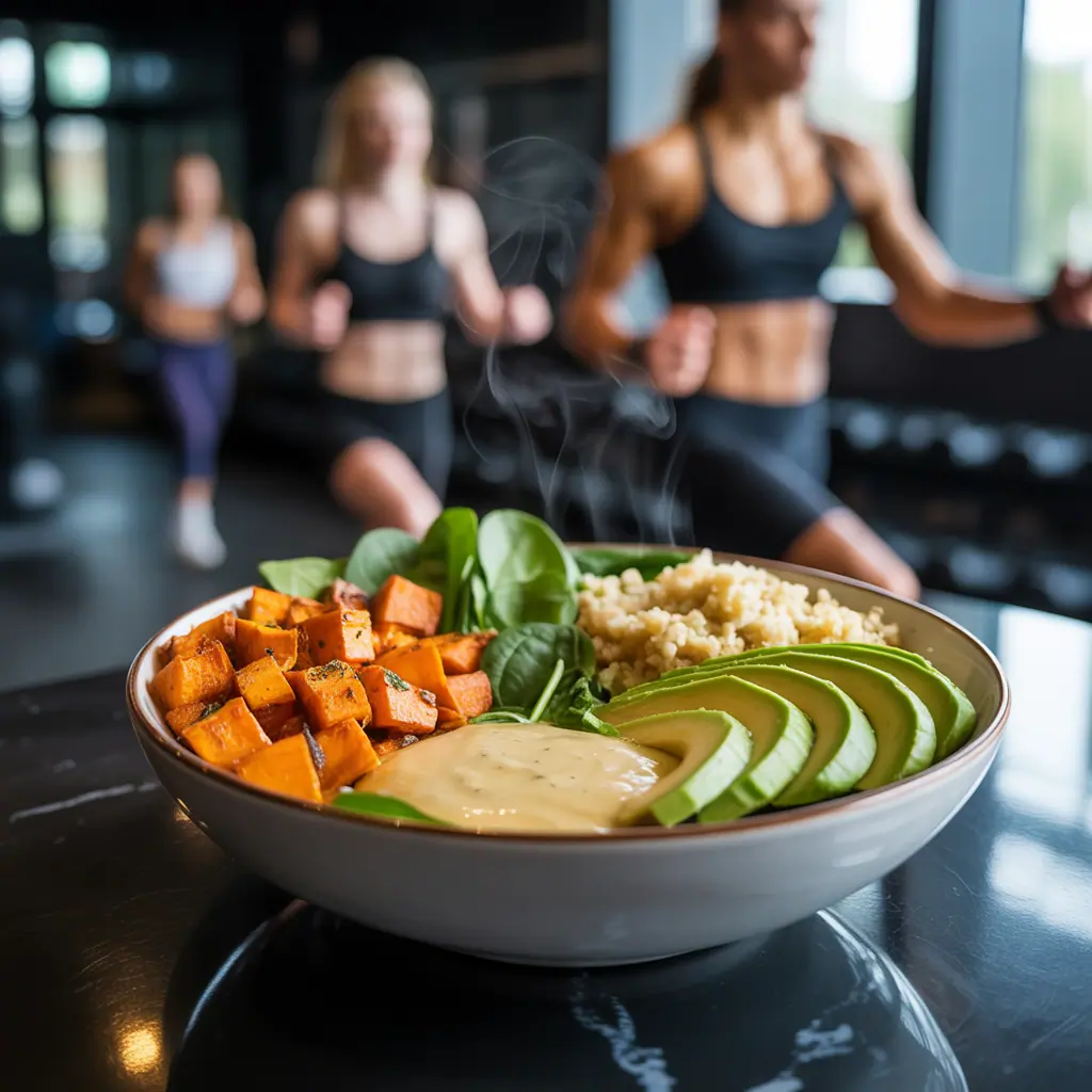 garlic herb sweet potato nourish bowl