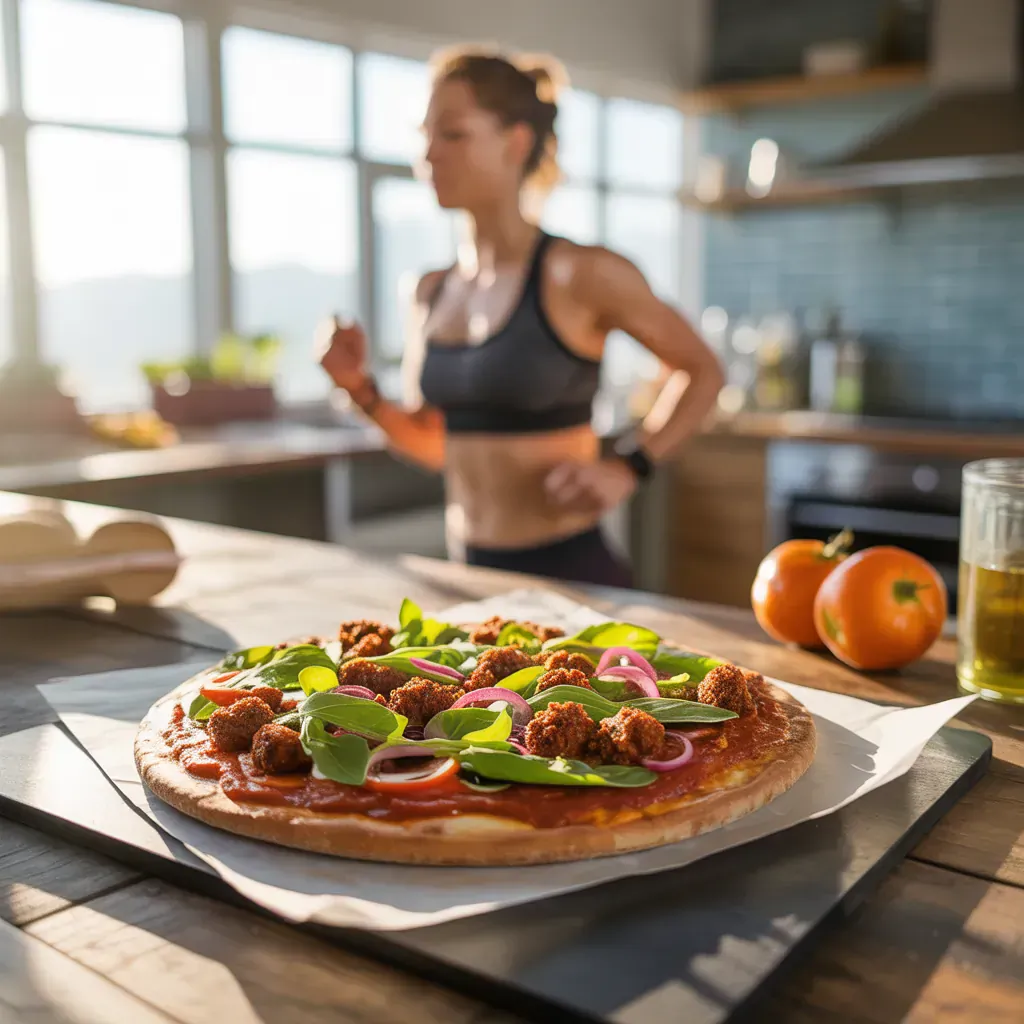gluten free vegan sausage pizza