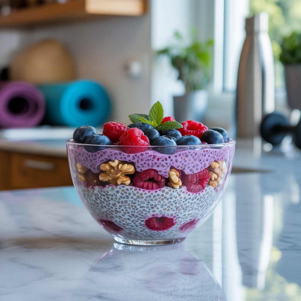 high protein chia seed pudding