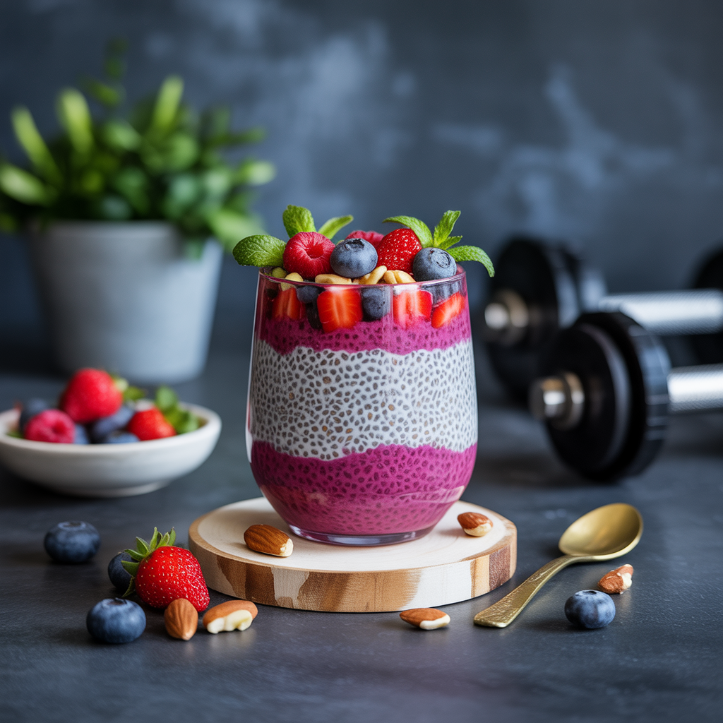 high protein chia seed pudding