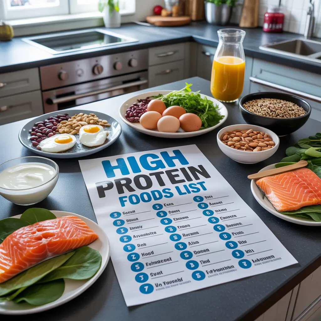 high protein foods list printable