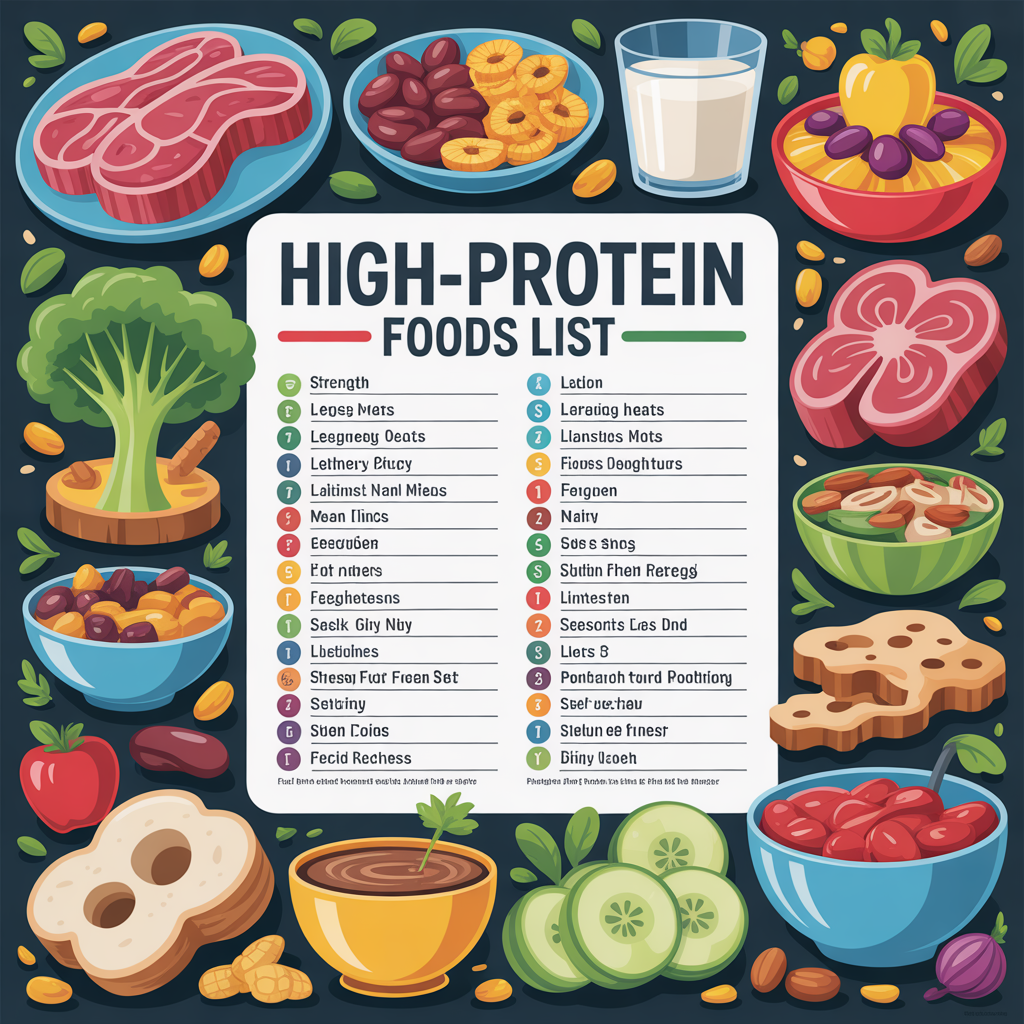 high protein foods list printable