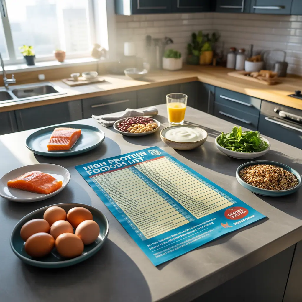 high protein foods list printable