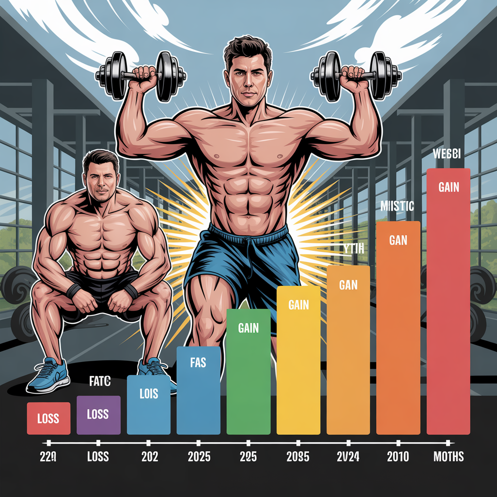 how long does it take to lose fat and gain muscle
