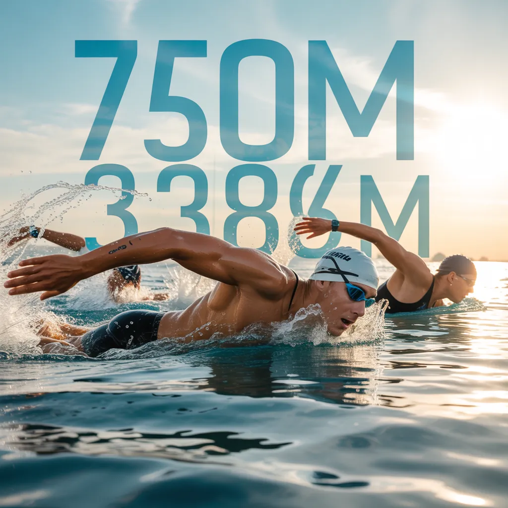how long is the swim in a triathlon