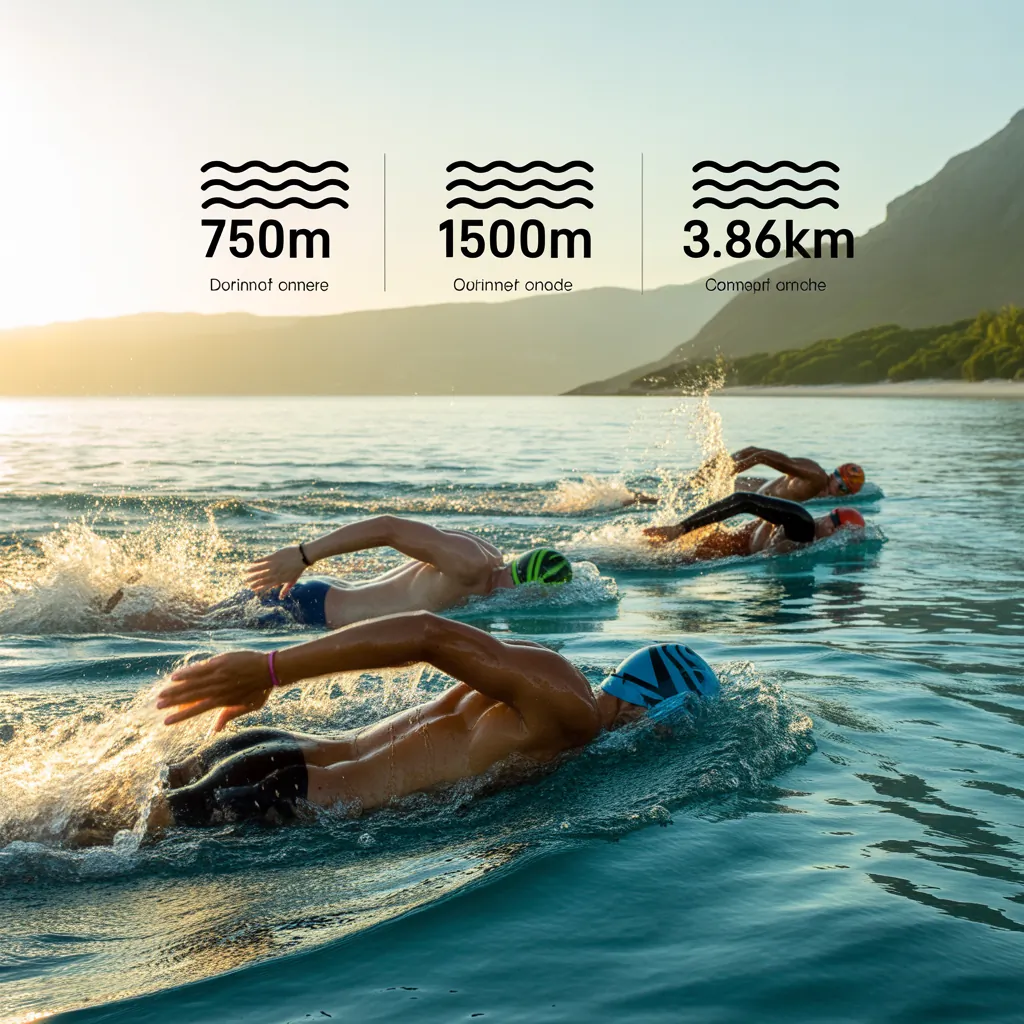 how long is the swim in a triathlon