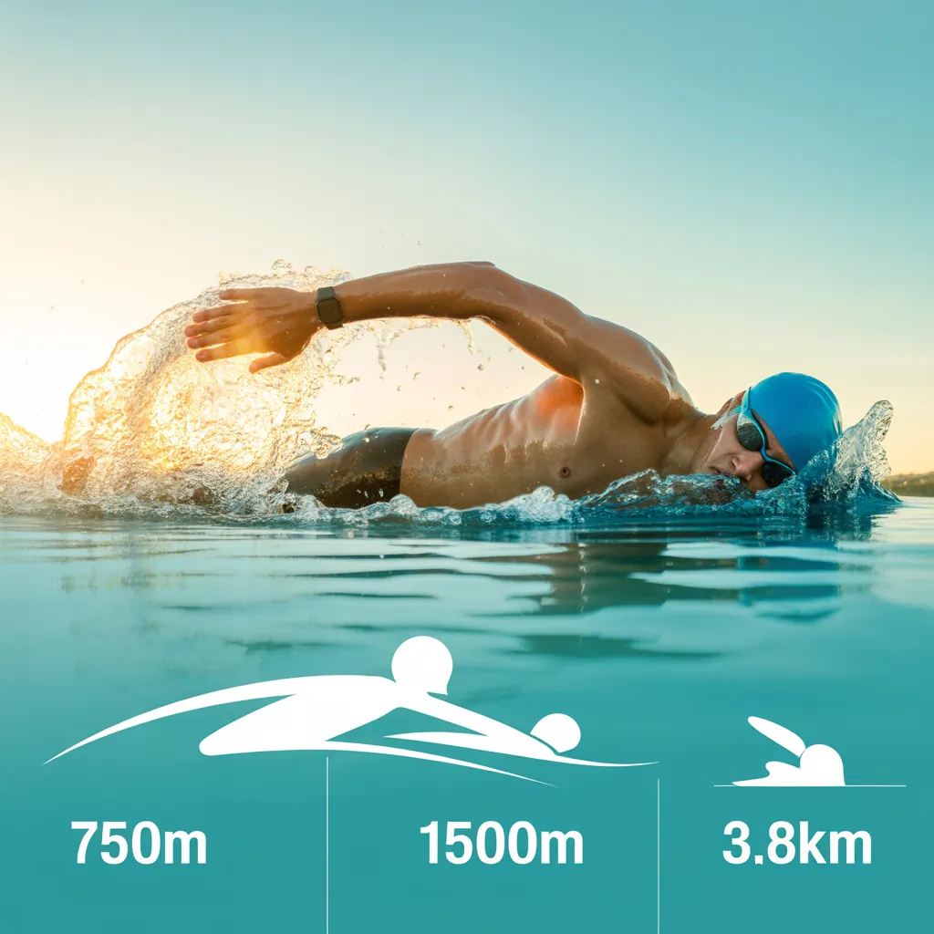 how long is the swim in a triathlon