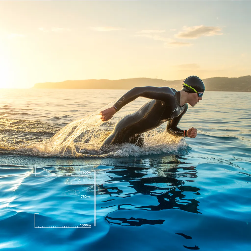 how long is the swim in a triathlon