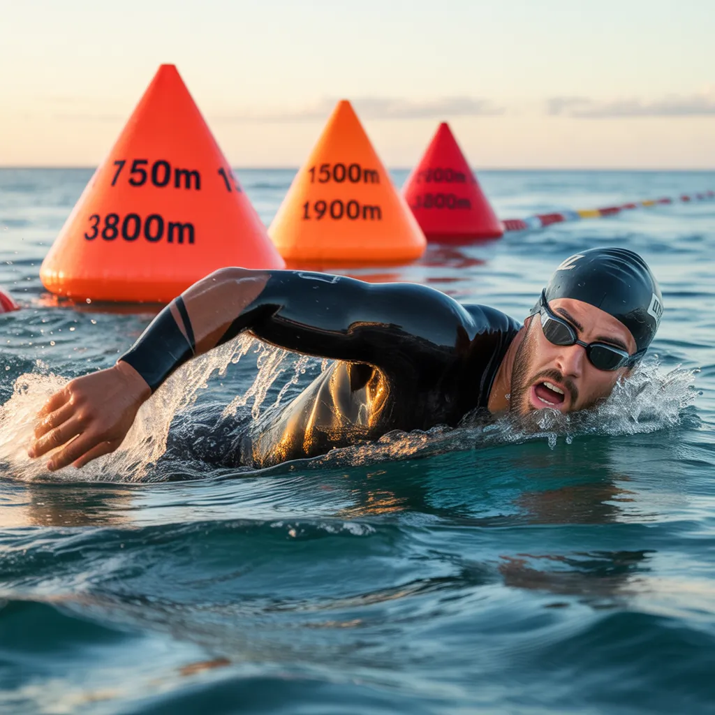 how long is the swim in a triathlon