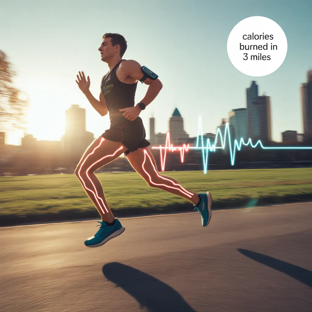 how many calories are burned in 3 miles