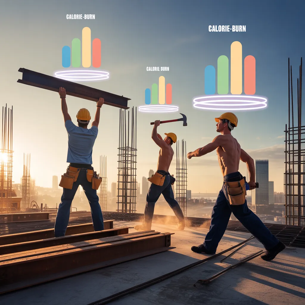 how many calories do construction workers burn