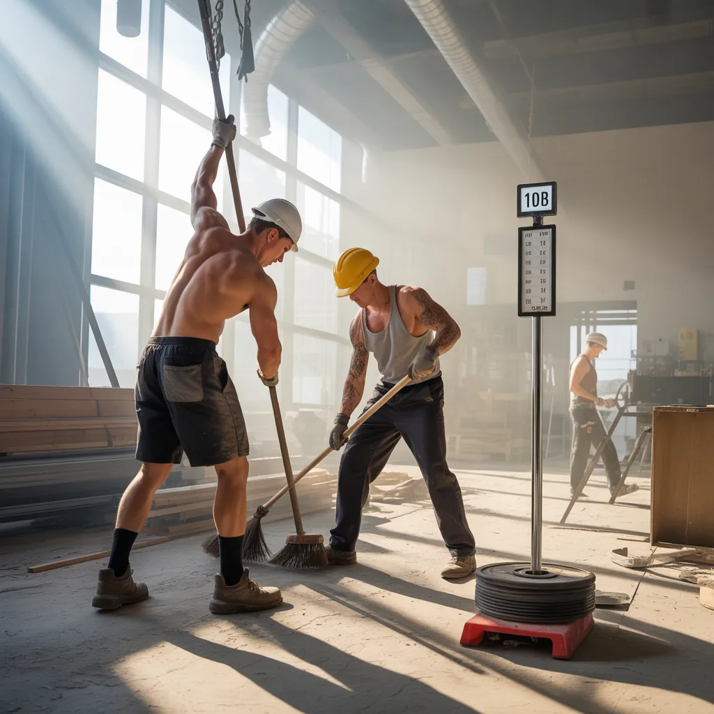 how many calories do construction workers burn