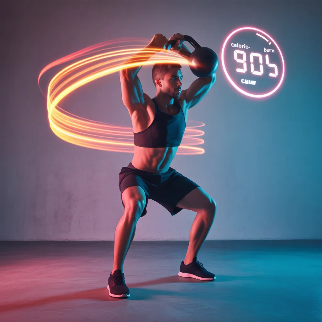 how many calories do kettlebell swings burn