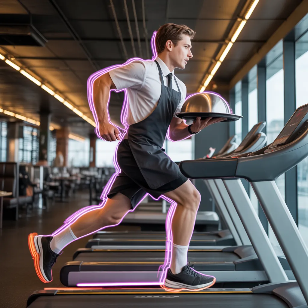 how many calories do servers burn