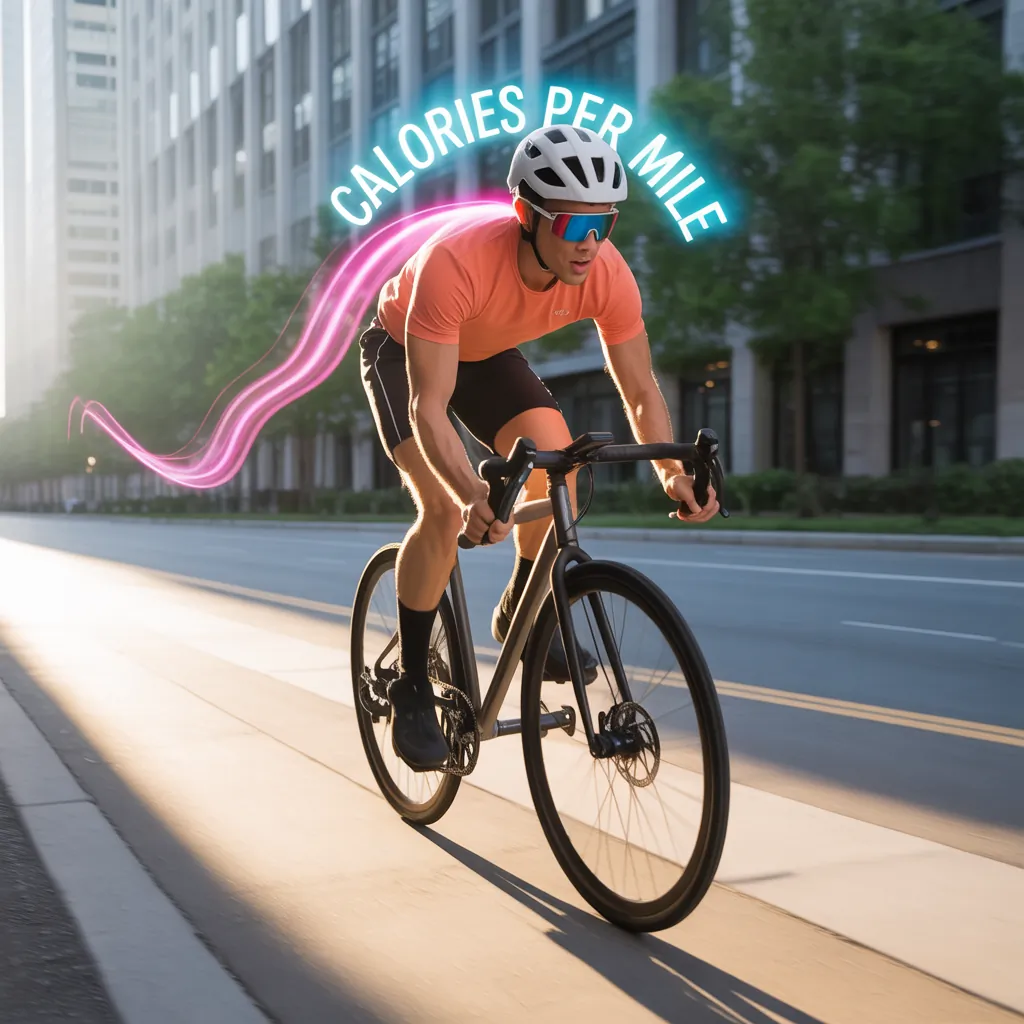 how many calories do you burn biking 1 mile