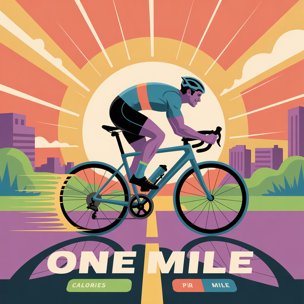 how many calories do you burn biking 1 mile