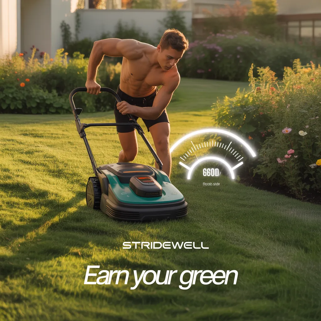 how many calories do you burn mowing the grass