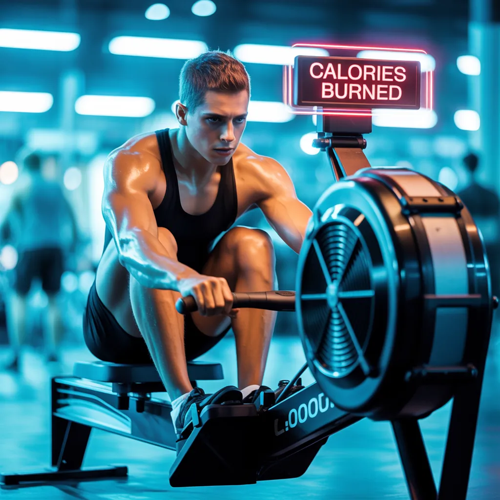 how many calories do you burn on a rowing machine