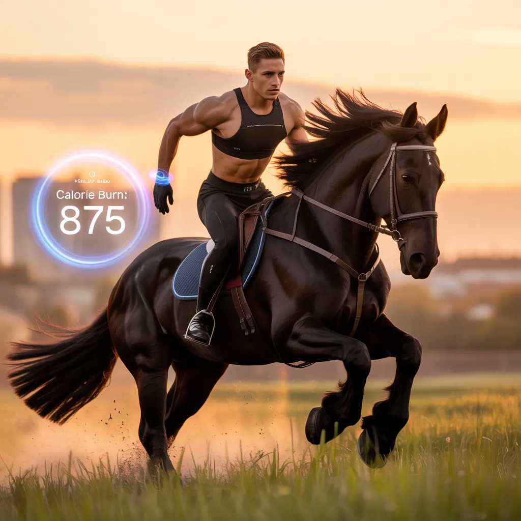 how many calories do you burn riding horses