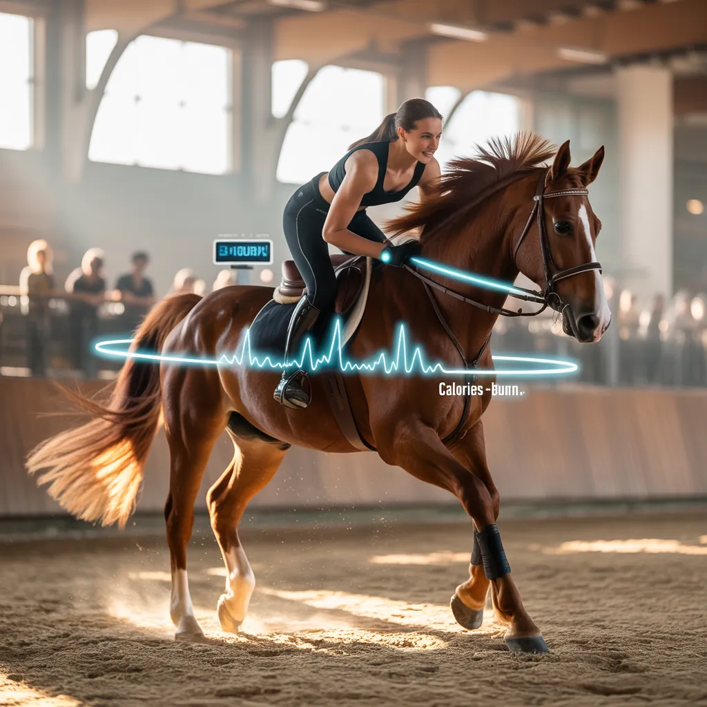 how many calories do you burn riding horses