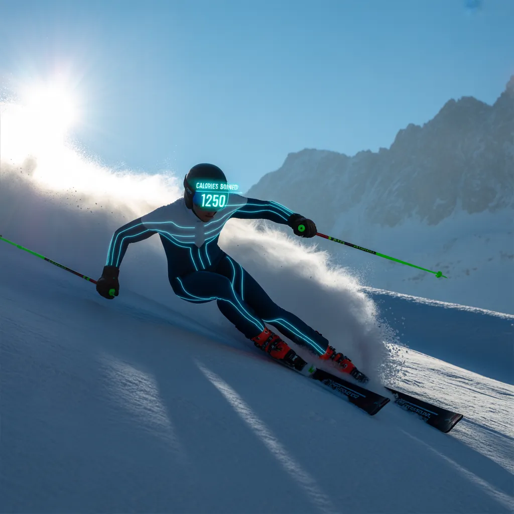 how many calories do you burn skiing