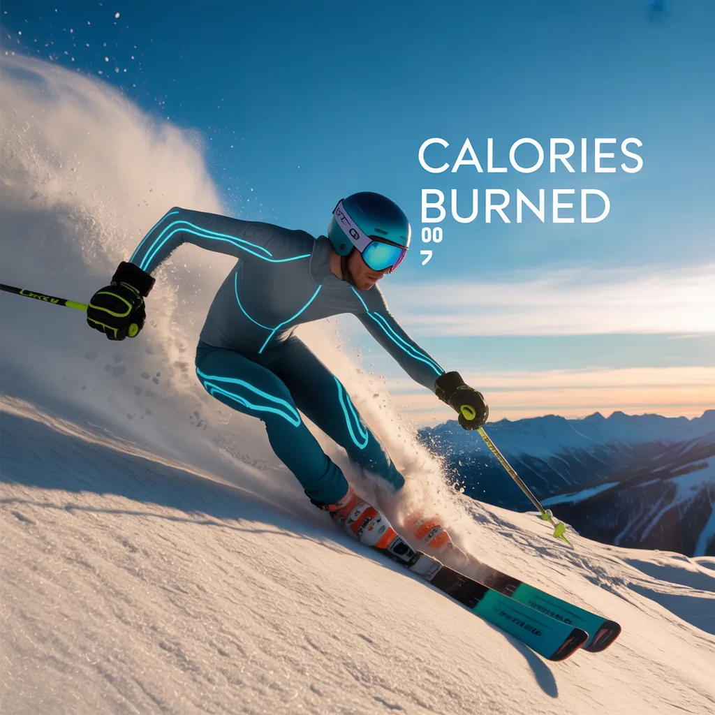 how many calories do you burn skiing