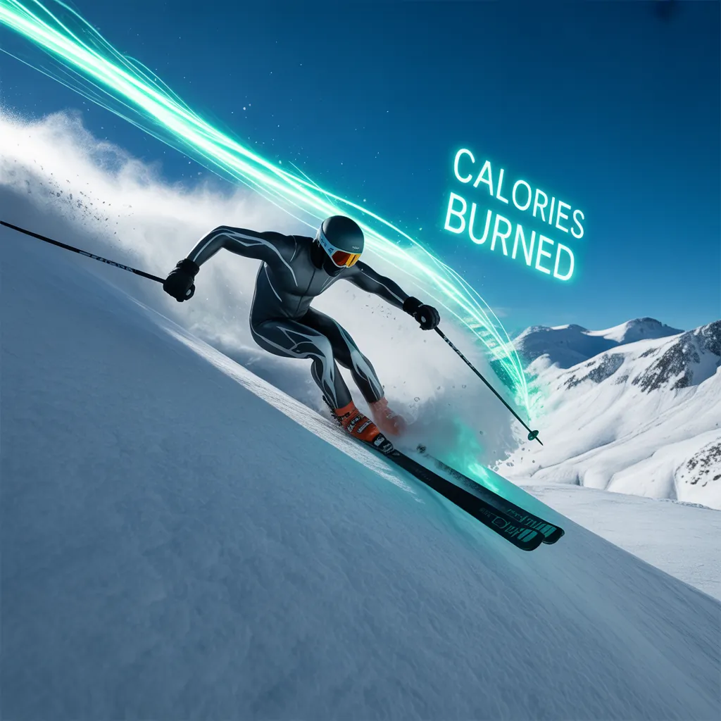 how many calories do you burn skiing