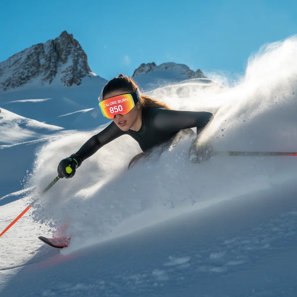 how many calories do you burn skiing