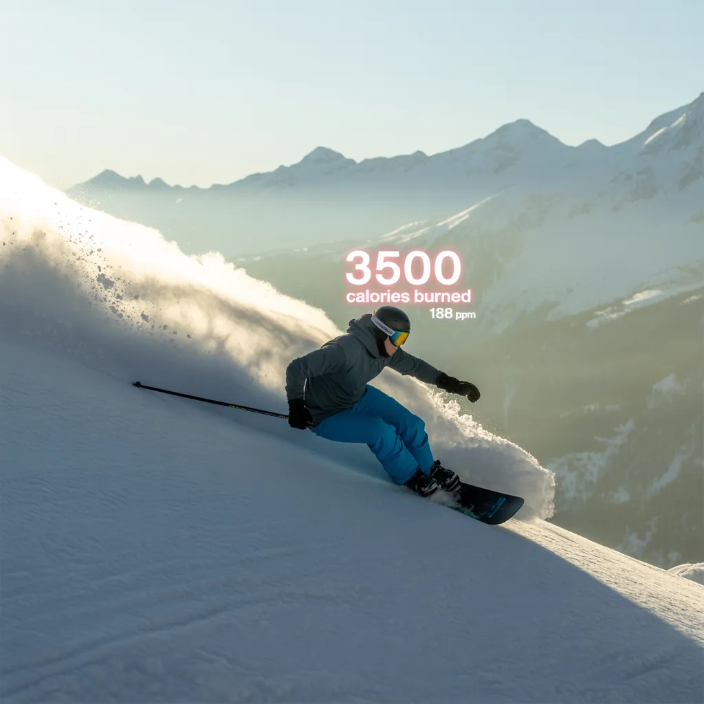 how many calories do you burn snowboarding