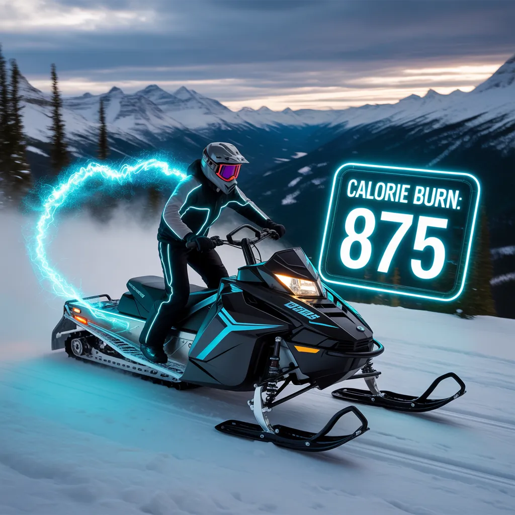 how many calories do you burn snowmobiling