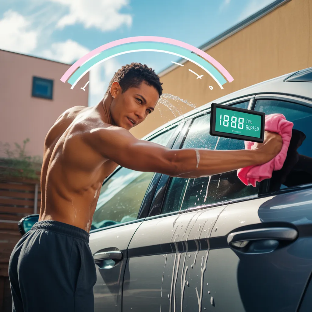 how many calories do you burn washing the car