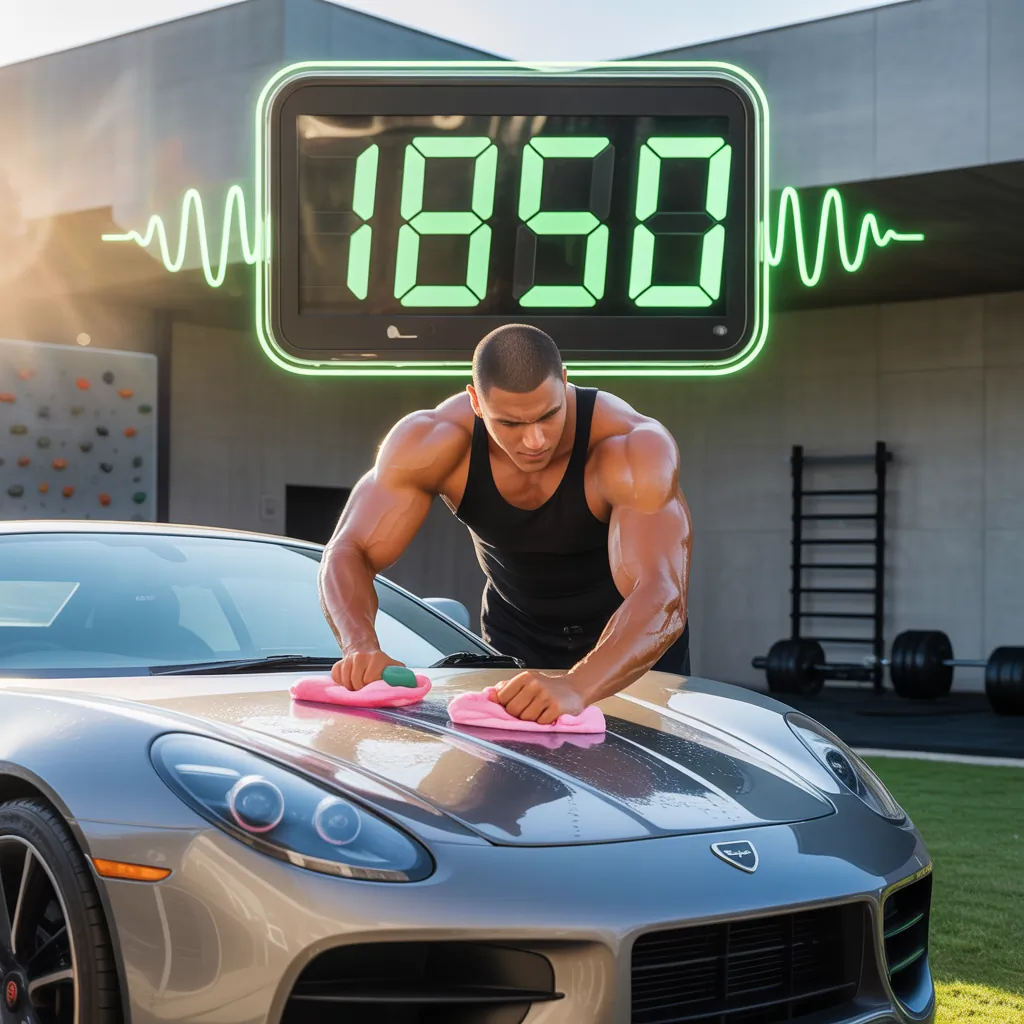 how many calories do you burn washing the car