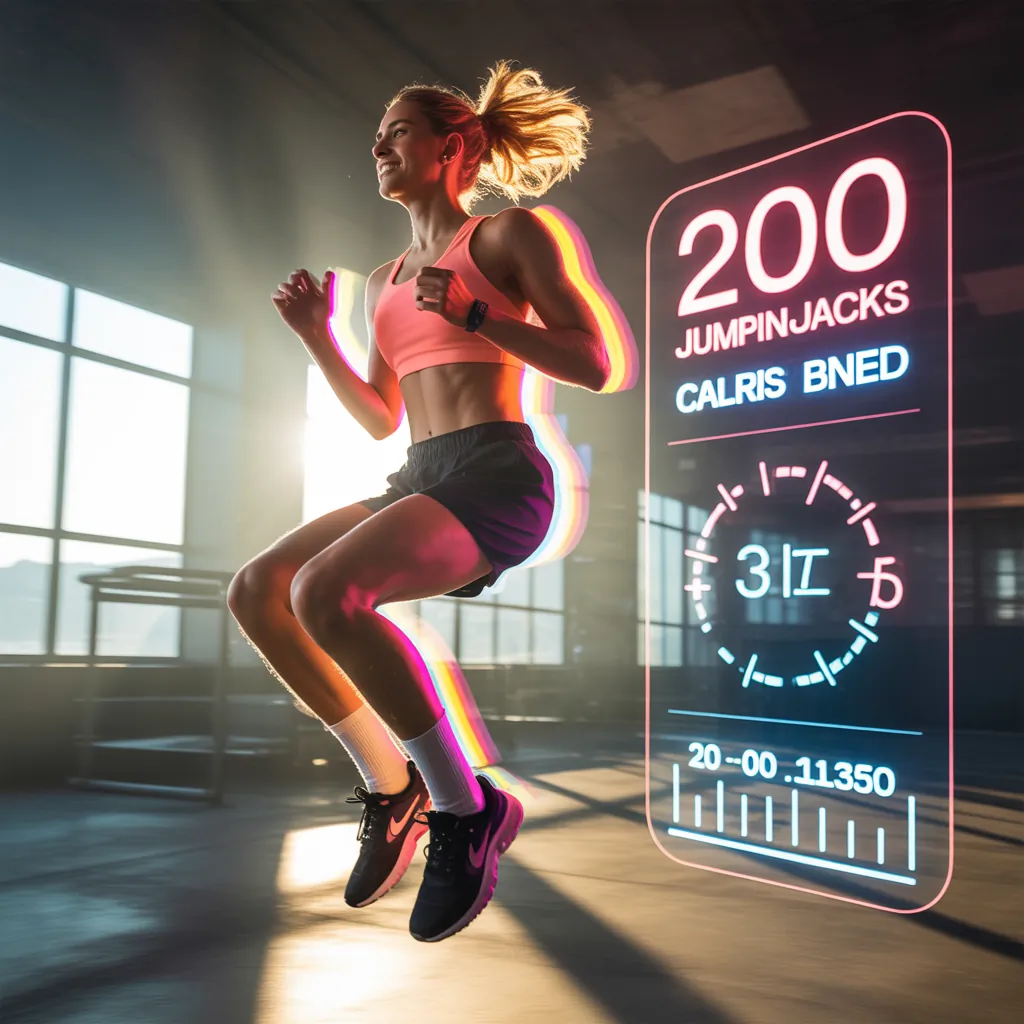how many calories does 200 jumping jacks burn