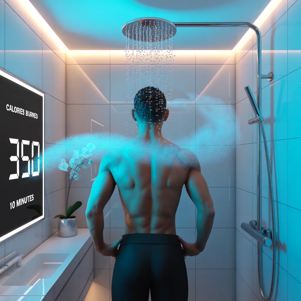 how many calories does a 10 minute cold shower burn