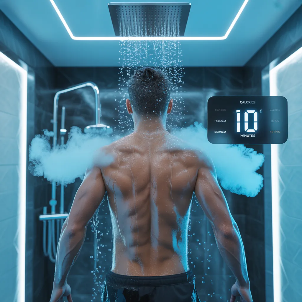 how many calories does a 10 minute cold shower burn