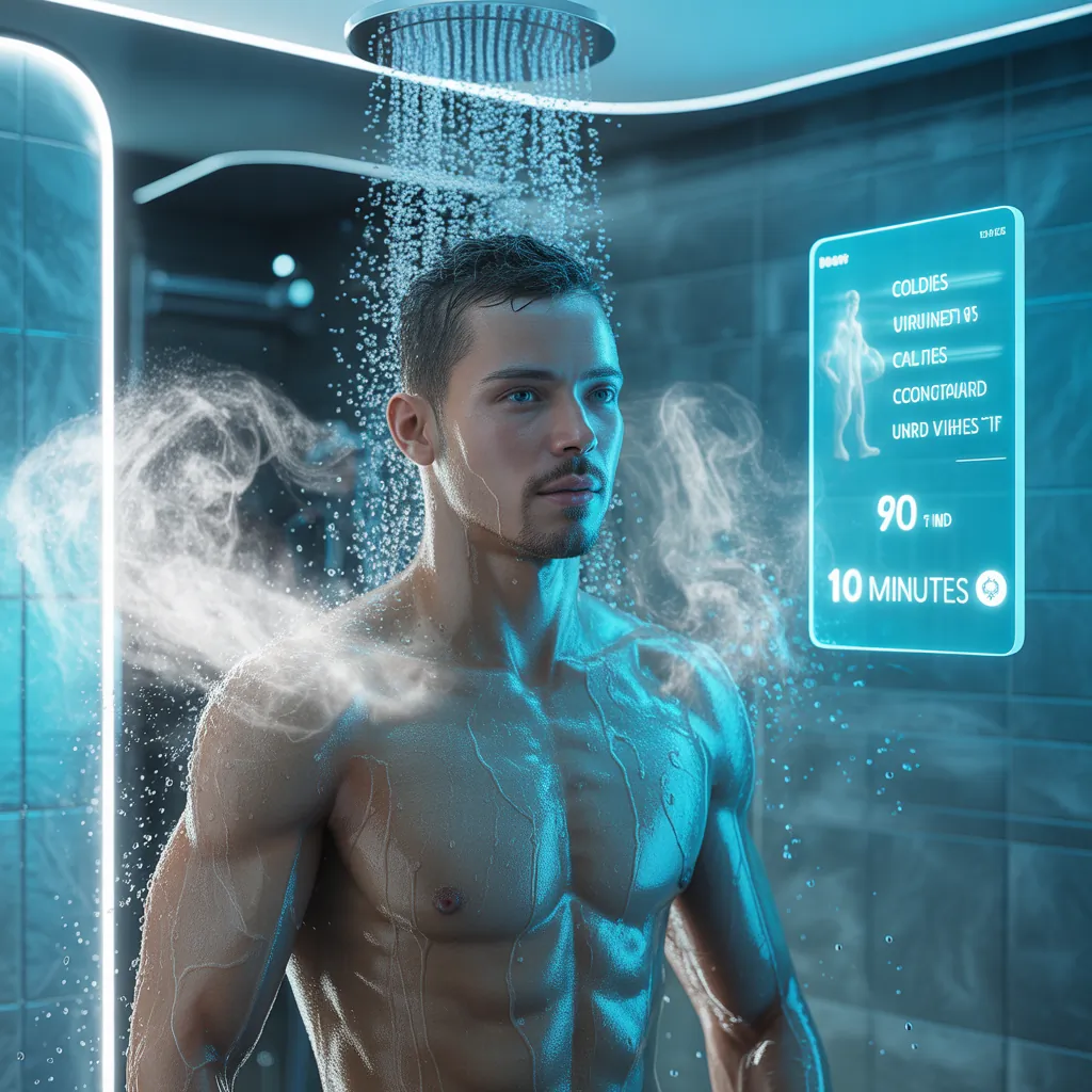 how many calories does a 10 minute cold shower burn