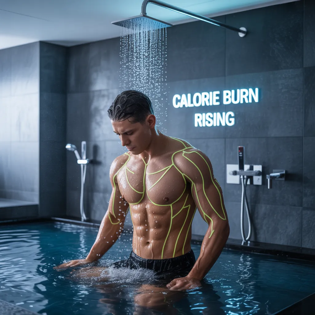how many calories does a 10 minute cold shower burn