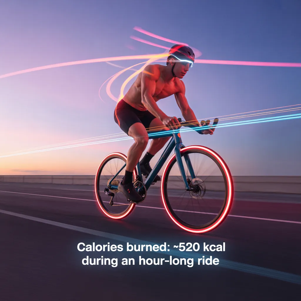 how many calories does an hour bike ride burn