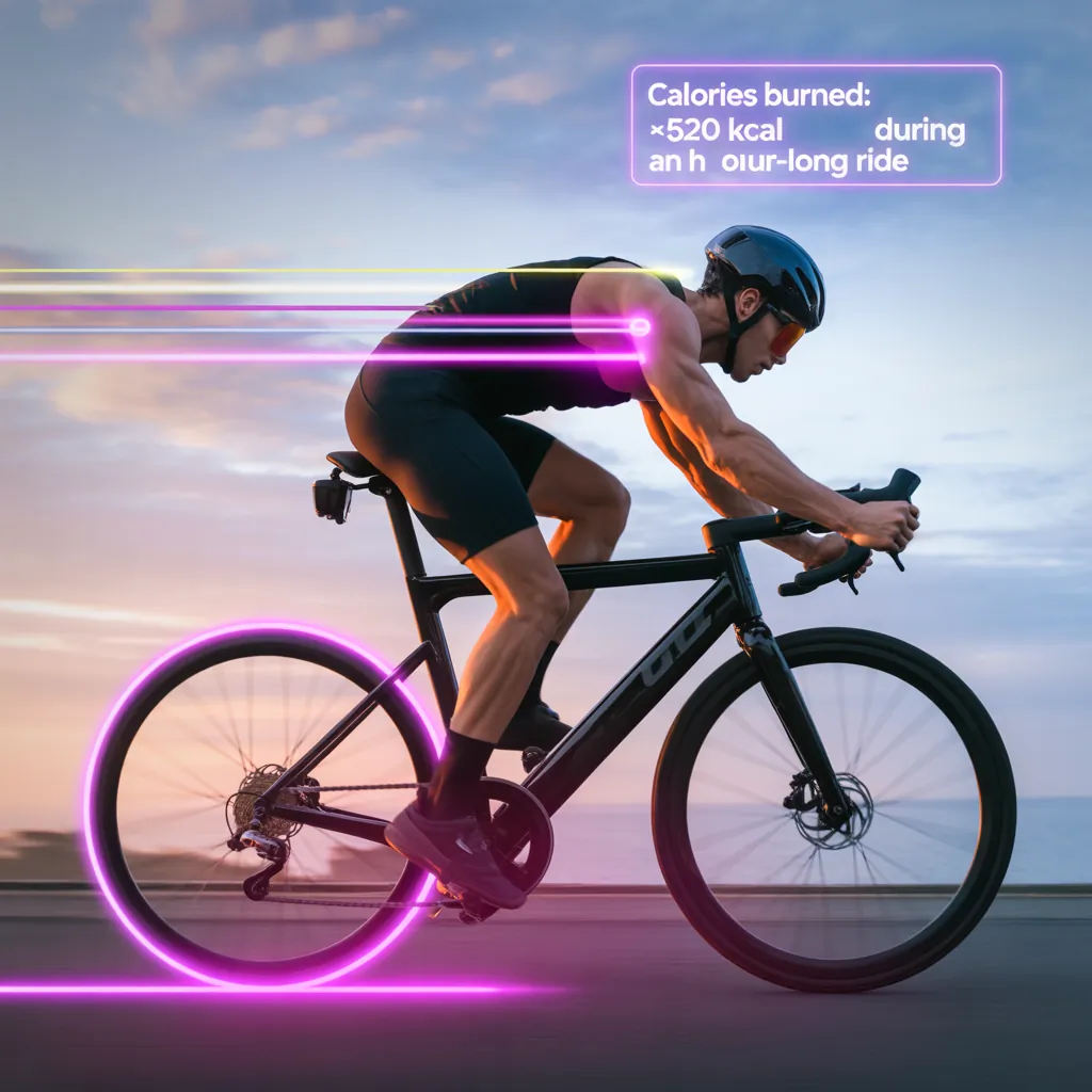how many calories does an hour bike ride burn