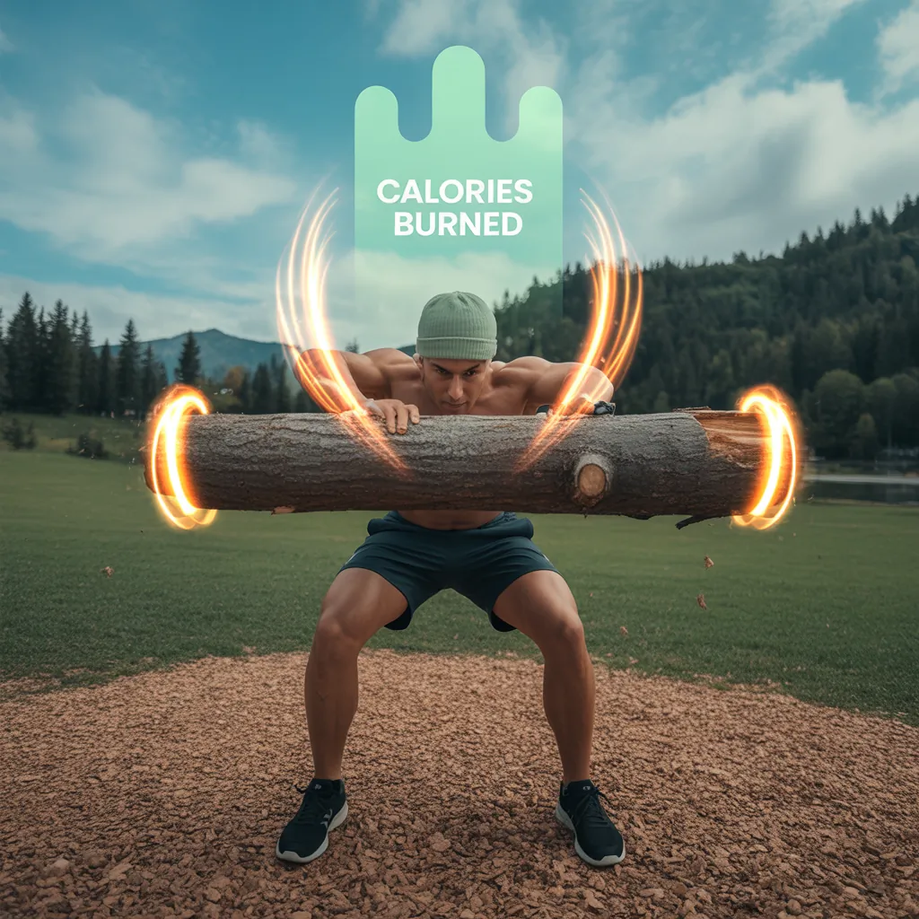 how many calories does chopping wood burn