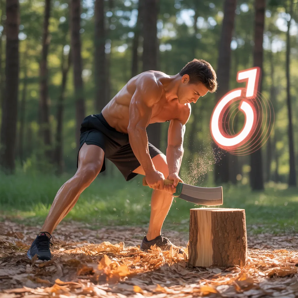 how many calories does chopping wood burn