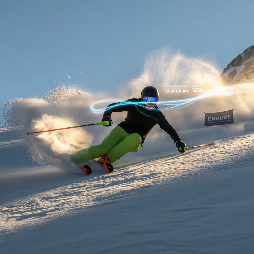 how many calories does downhill skiing burn